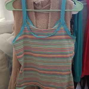 Multicolor striped cami with no size tag